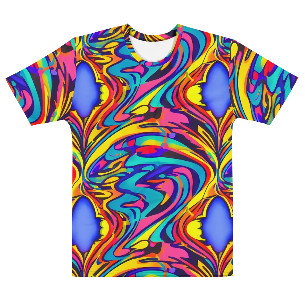 Electric Ecstasy on Men's Cotton Crew Neck T-Shirt — Front