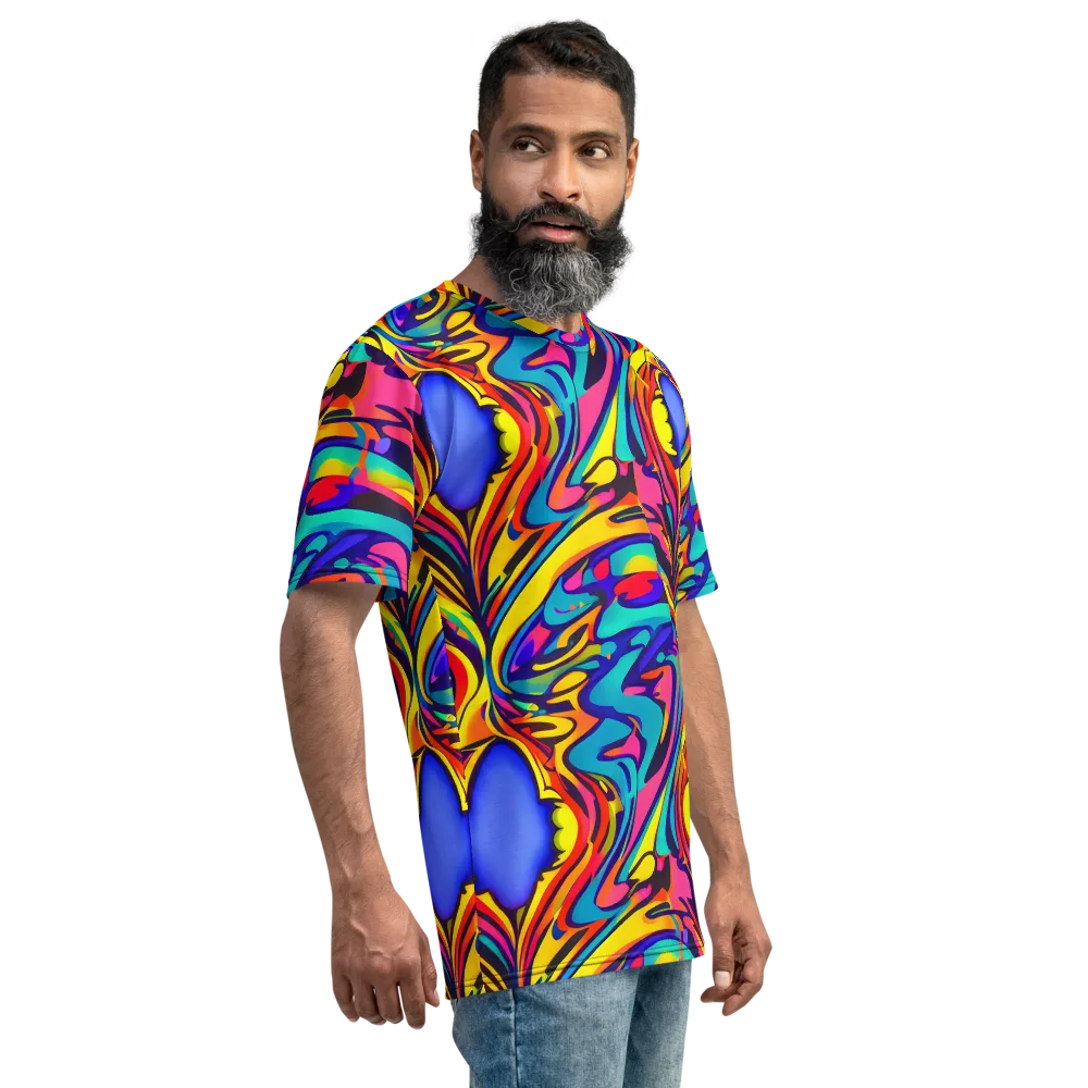 Electric Ecstasy on Men's Crew Neck T-Shirt — Right