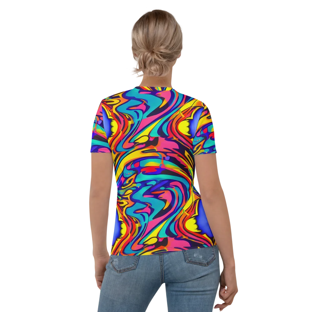 Electric Ecstasy on Women's Crew Neck T-Shirt — Back
