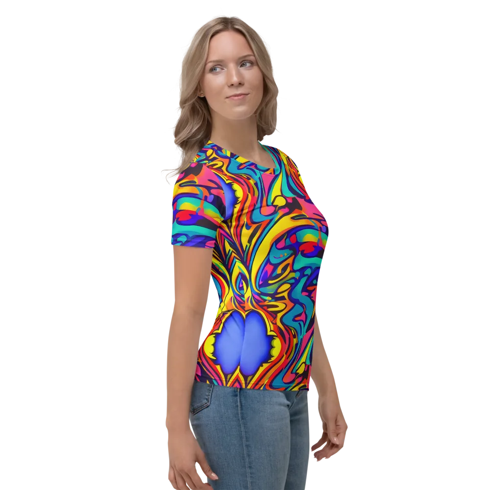 Electric Ecstasy on Women's Crew Neck T-Shirt — Right