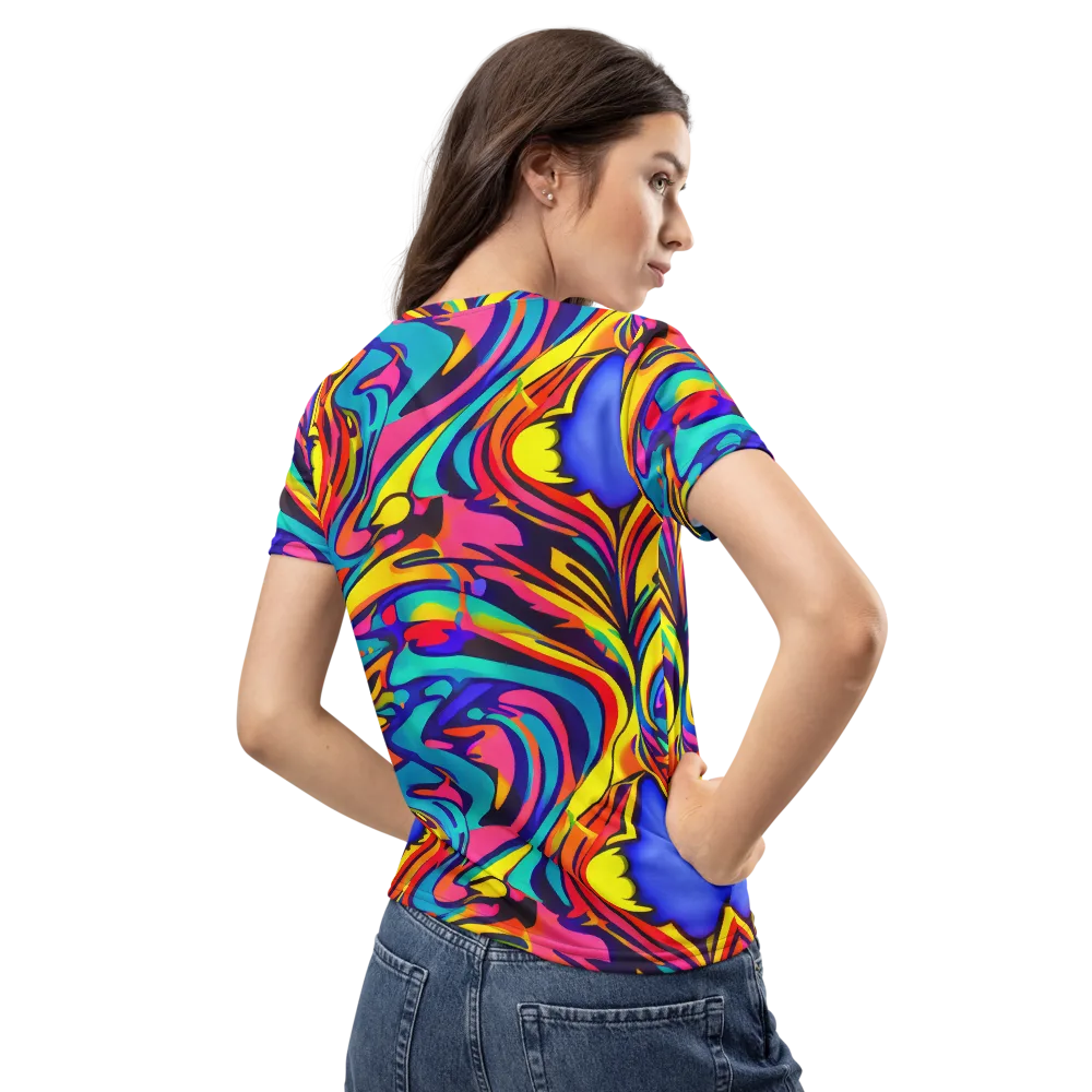 Electric Ecstasy on Women's Crew Neck T-Shirt — Back