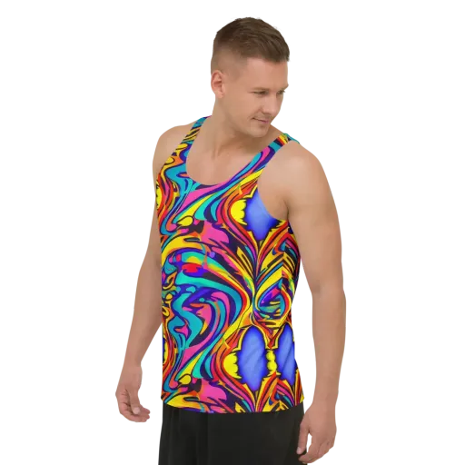 Electric Ecstasy on a Men's Tank Top