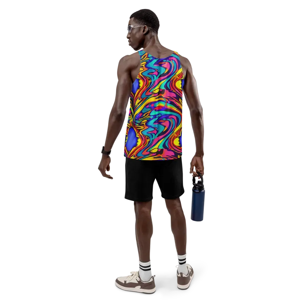 Electric Ecstasy on Men's Tank Top — Back