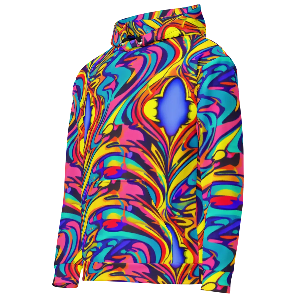 Electric Ecstasy on Cotton Hoodie — Left Front