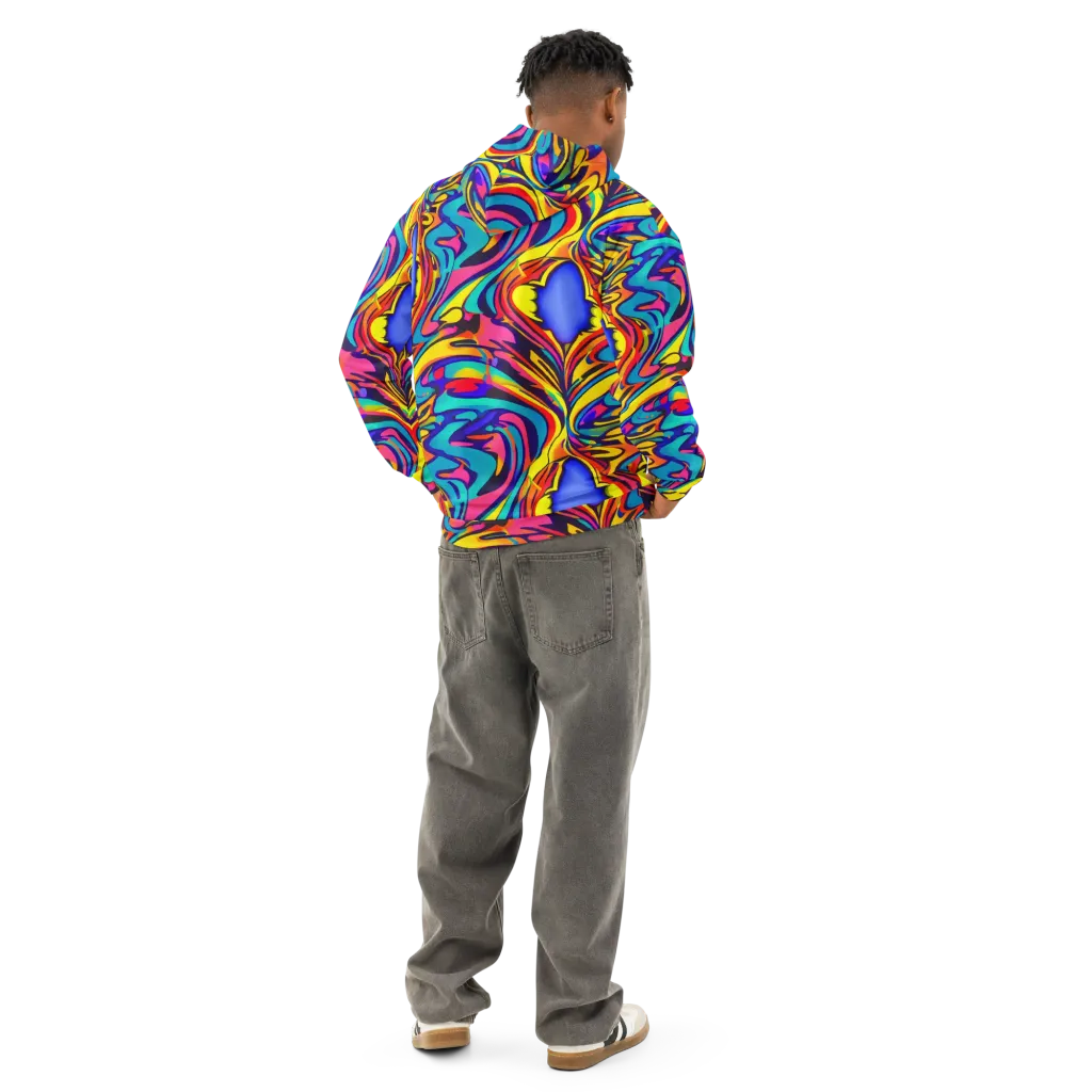 Electric Ecstasy on Cotton Hoodie — Back