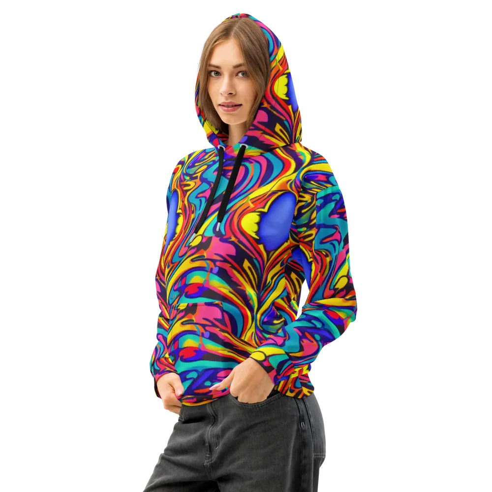 Electric Ecstasy on Cotton Hoodie — Left Front