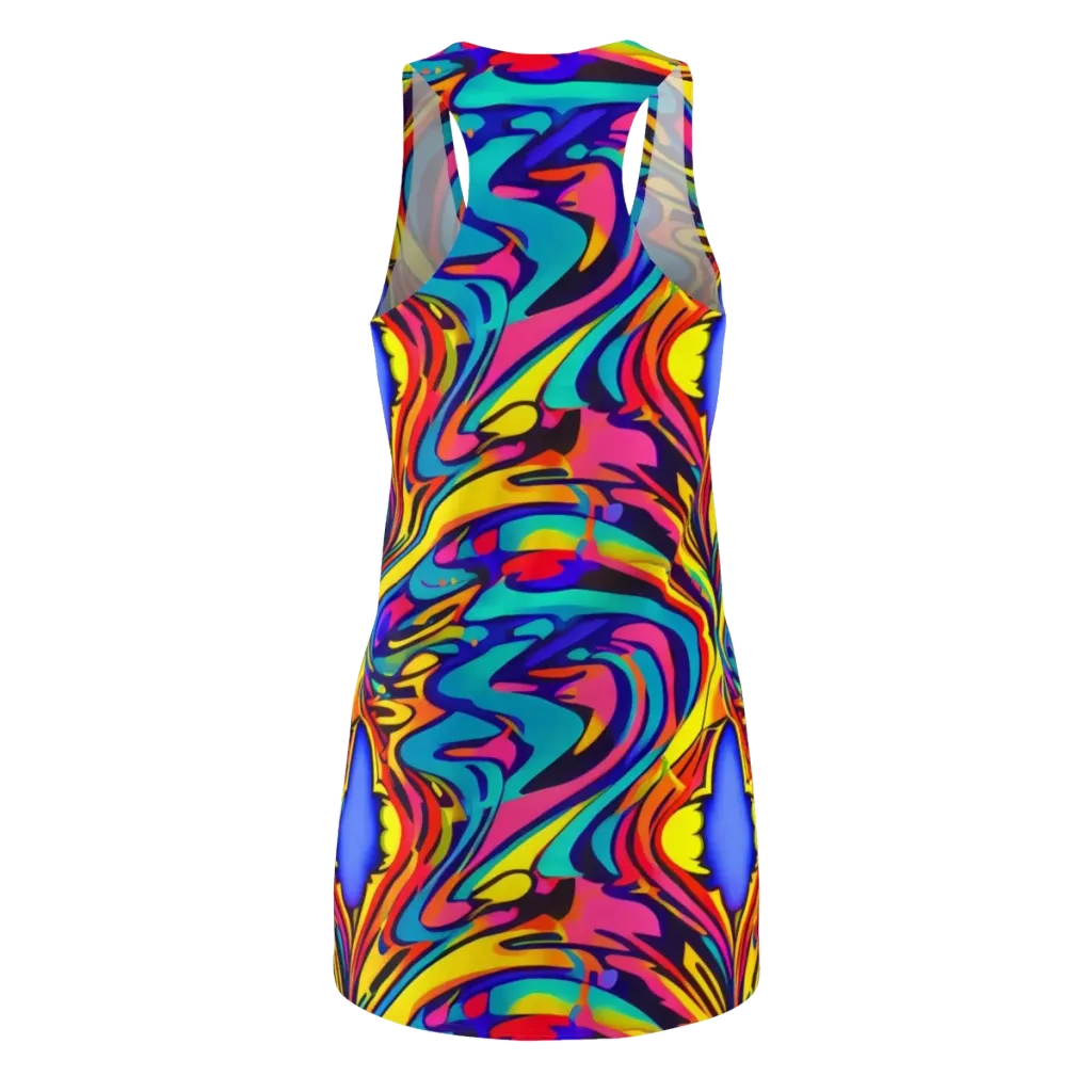Electric Ecstasy on Racerback Dress — Back