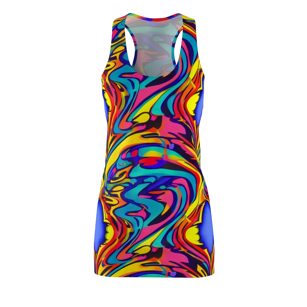 Electric Ecstasy on Racerback Dress — Front