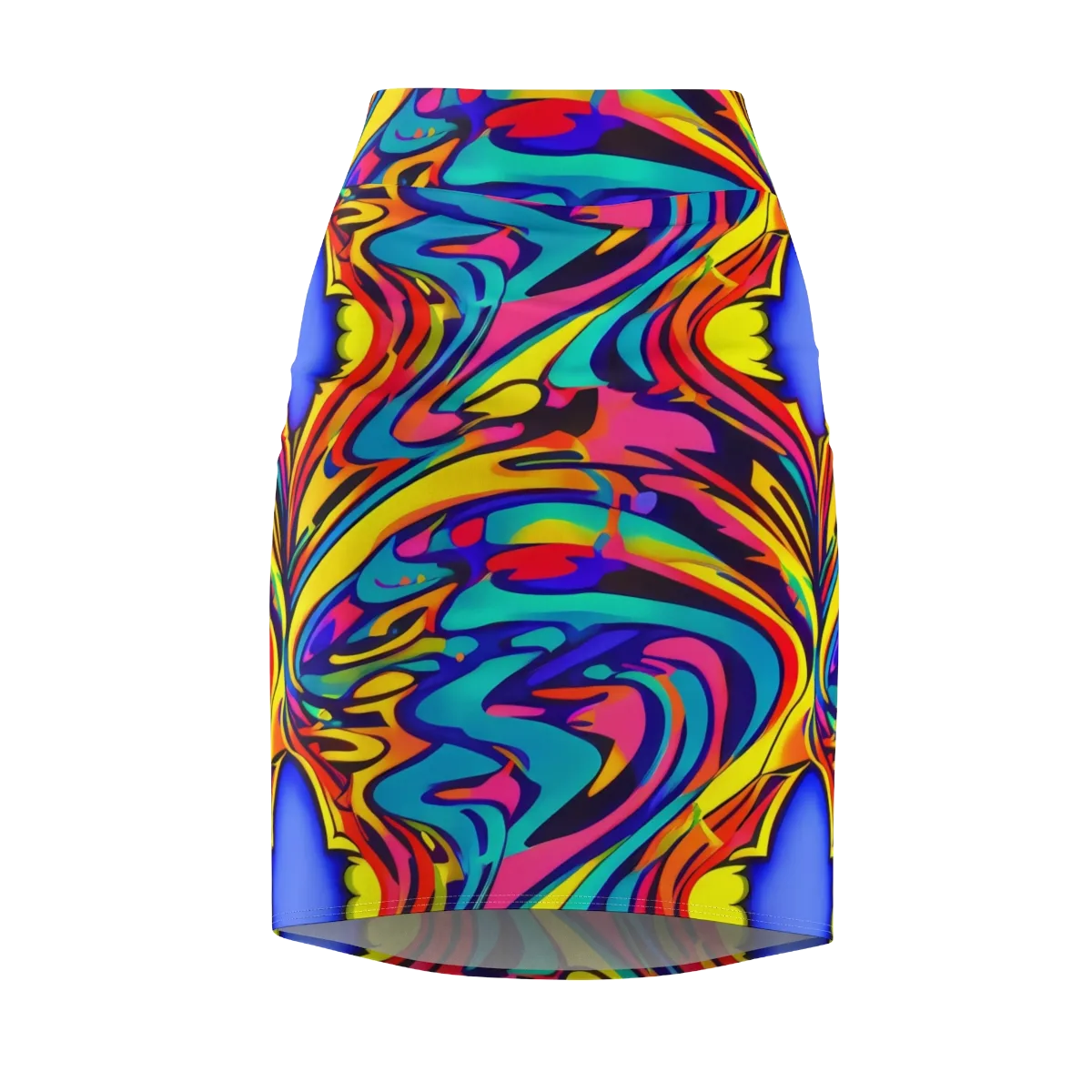 Electric Ecstasy on Pencil Skirt — Front