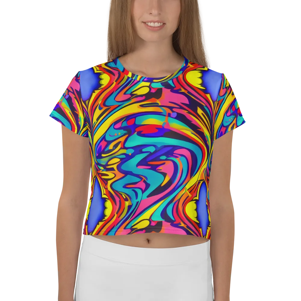 Electric Ecstasy on Crop Tee — Front