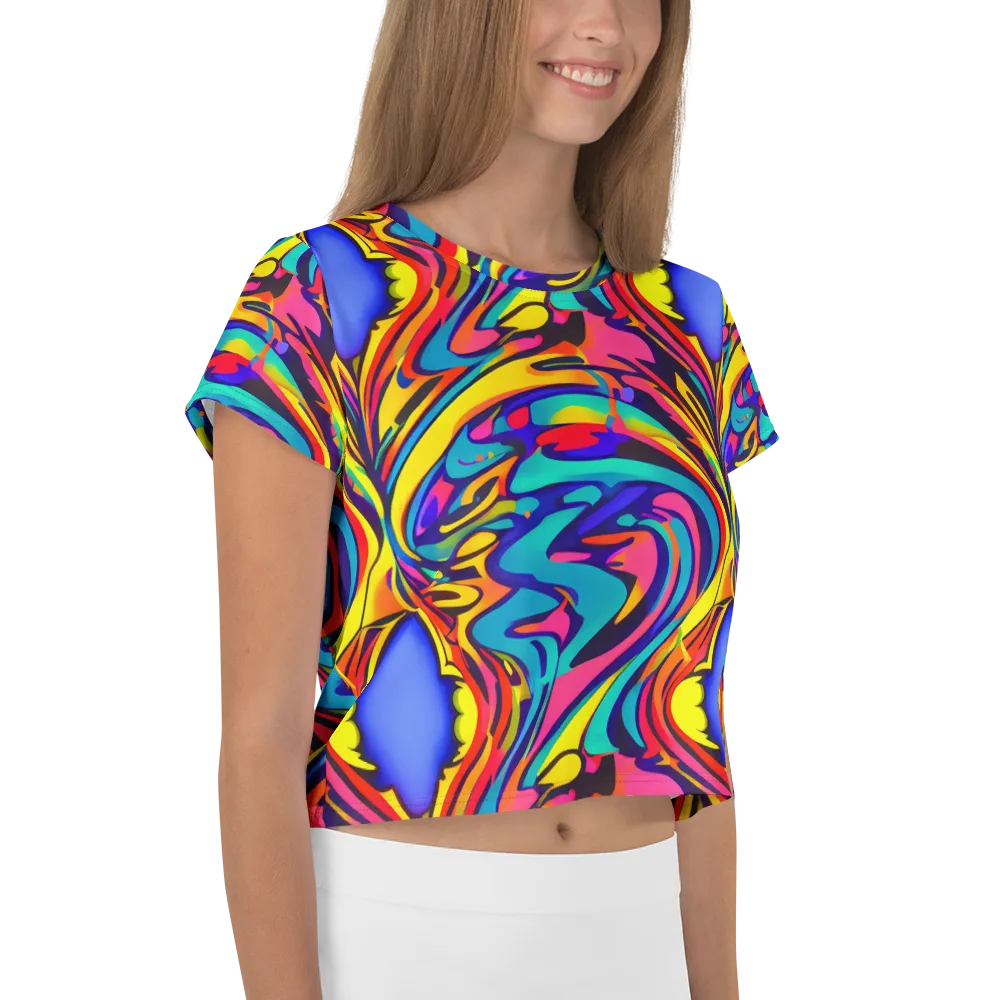 Electric Ecstasy on Crop Tee — Right