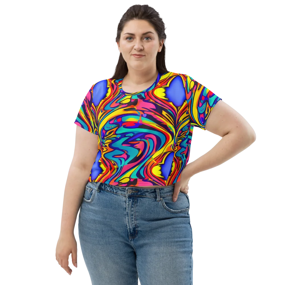 Electric Ecstasy on Crop Tee — Front