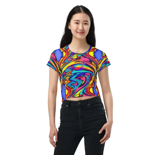 Electric Ecstasy on a Crop Tee