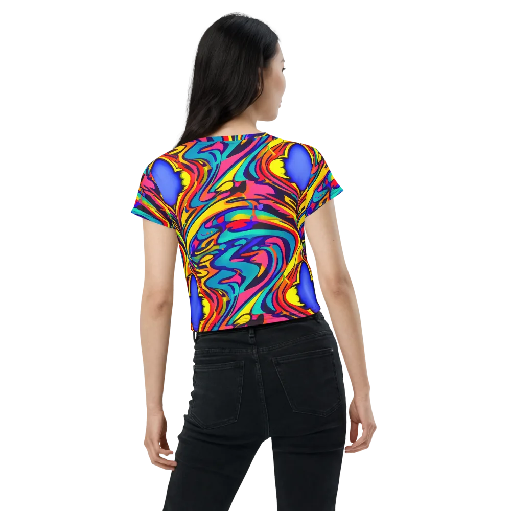 Electric Ecstasy on Crop Tee — Back