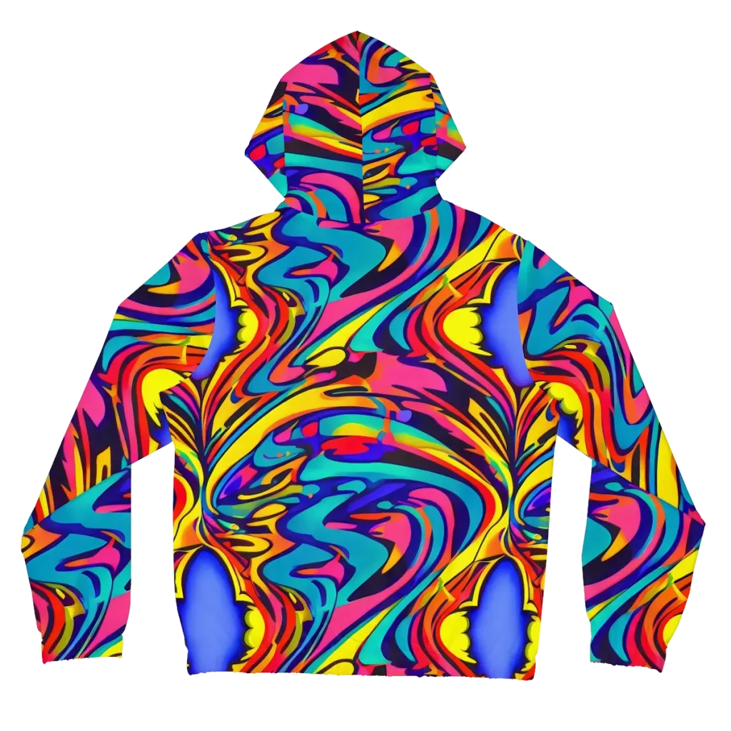 Electric Ecstasy on Women's Full-Zip Hoodie — Back