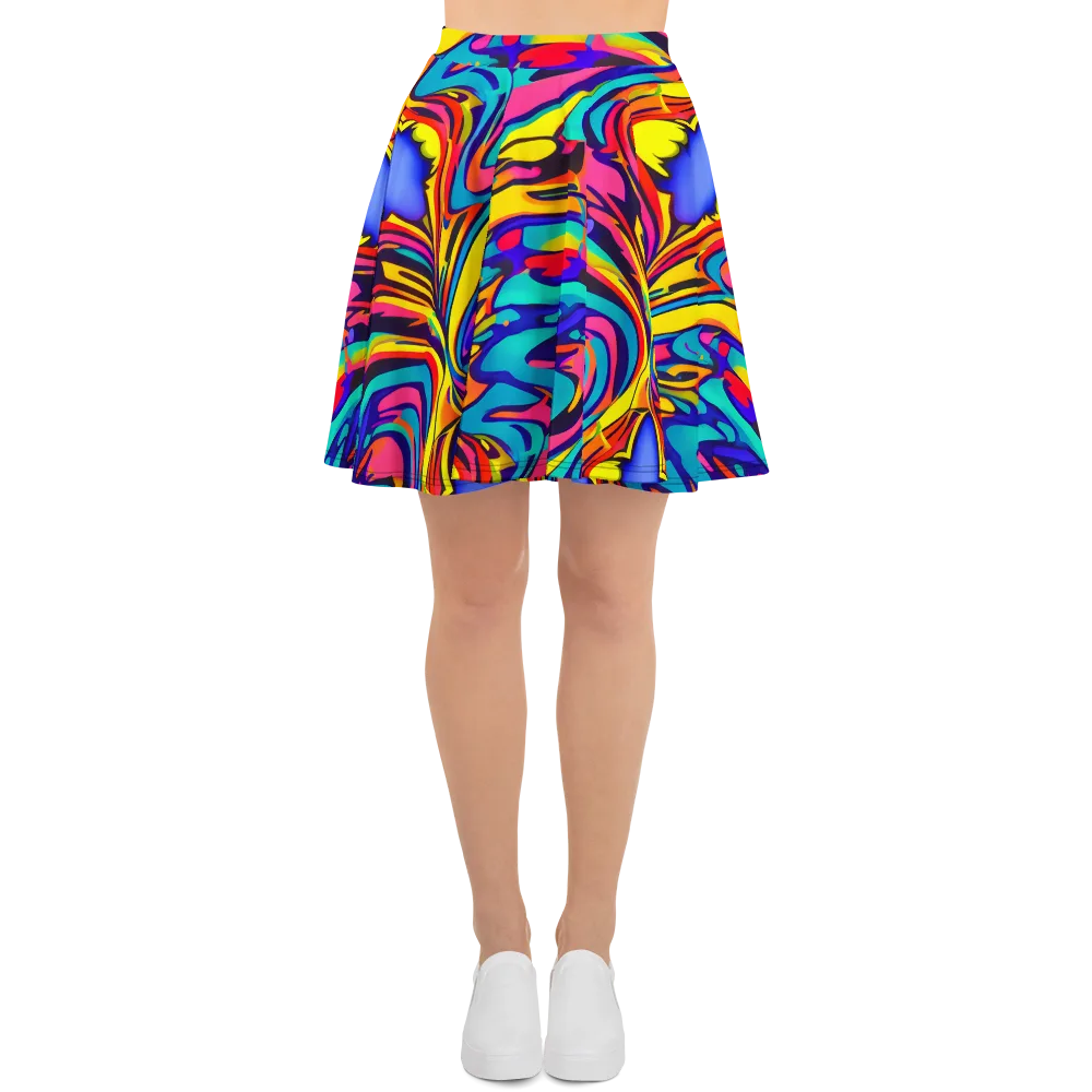 Electric Ecstasy on Skater Skirt — Front