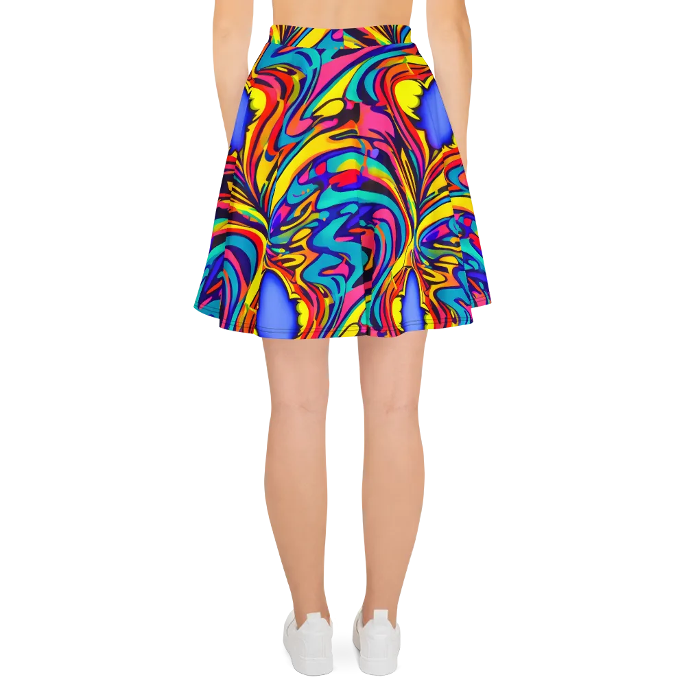 Electric Ecstasy on Skater Skirt — Back