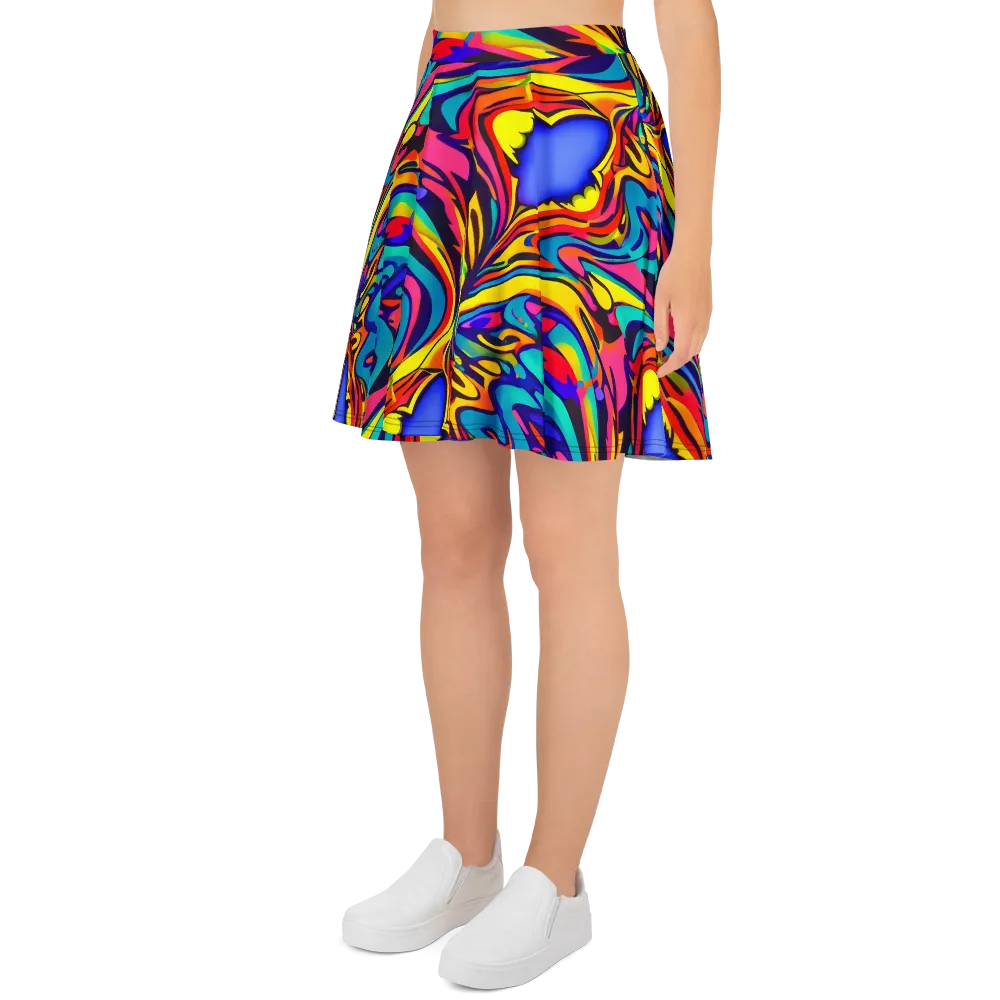 Electric Ecstasy on Skater Skirt — Left