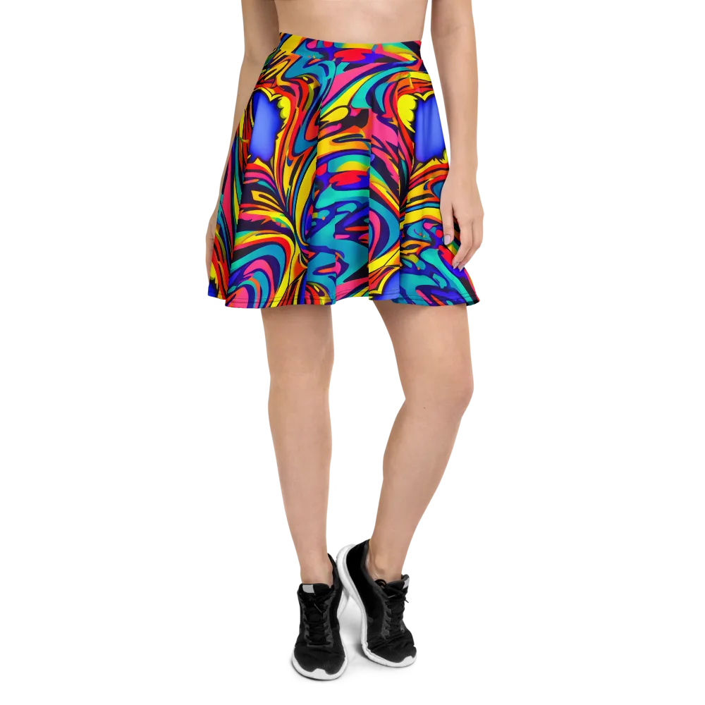 Electric Ecstasy on Skater Skirt — Front