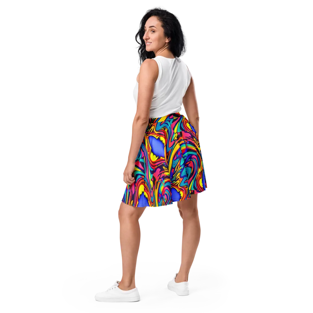Electric Ecstasy on Skater Skirt — Back