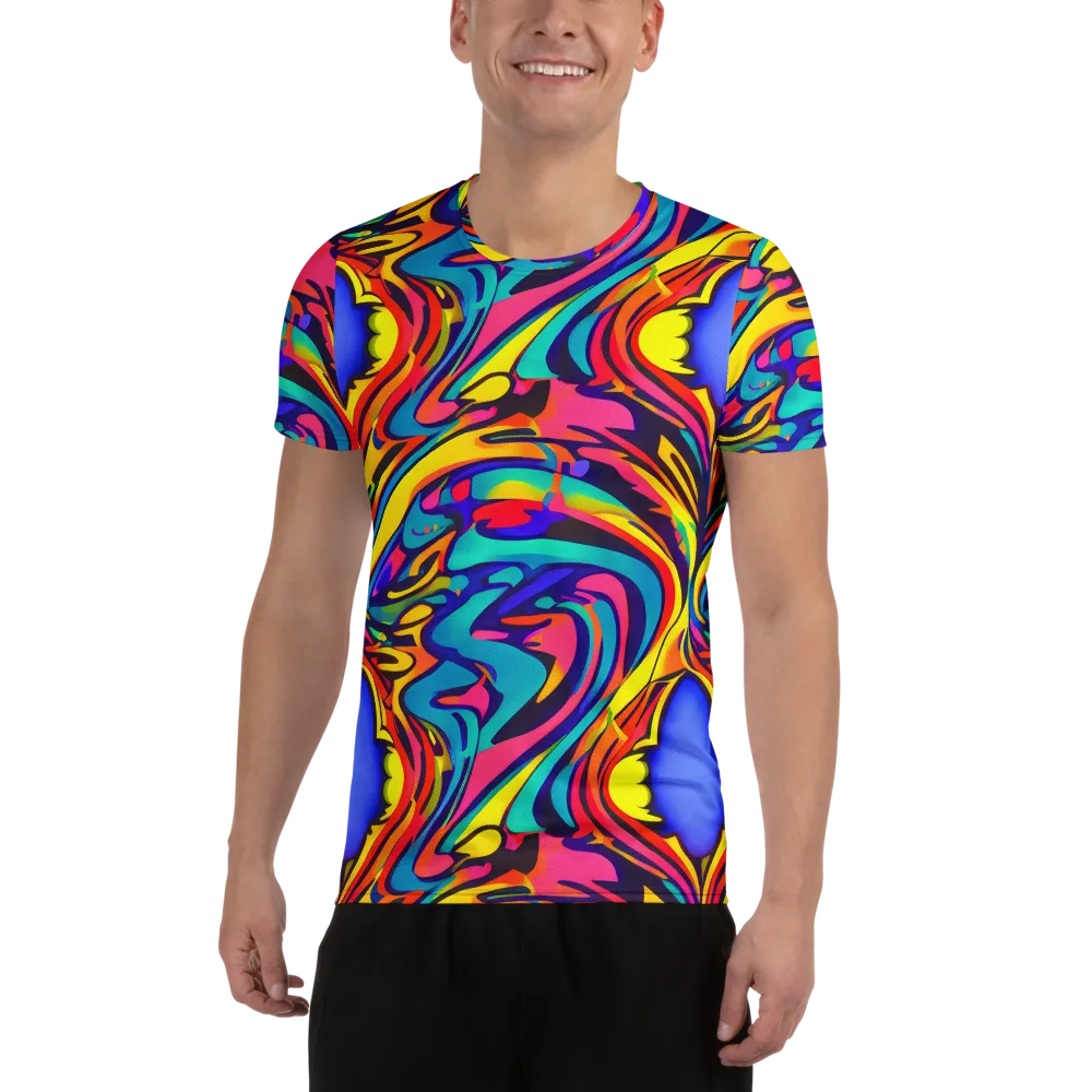 Electric Ecstasy on Men's Athletic T-Shirt — Front