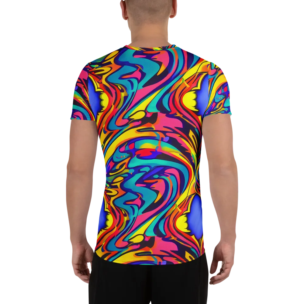 Electric Ecstasy on Men's Athletic T-Shirt — Back