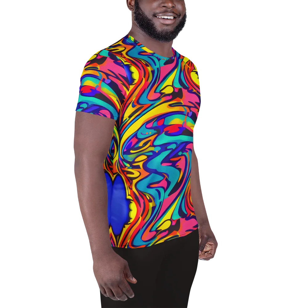 Electric Ecstasy on Men's Athletic T-Shirt — Right