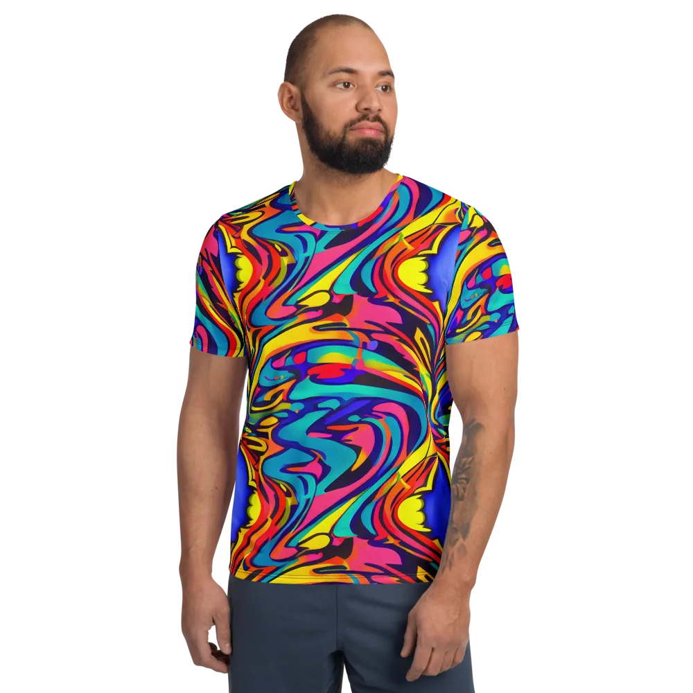 Electric Ecstasy on Men's Athletic T-Shirt — Front