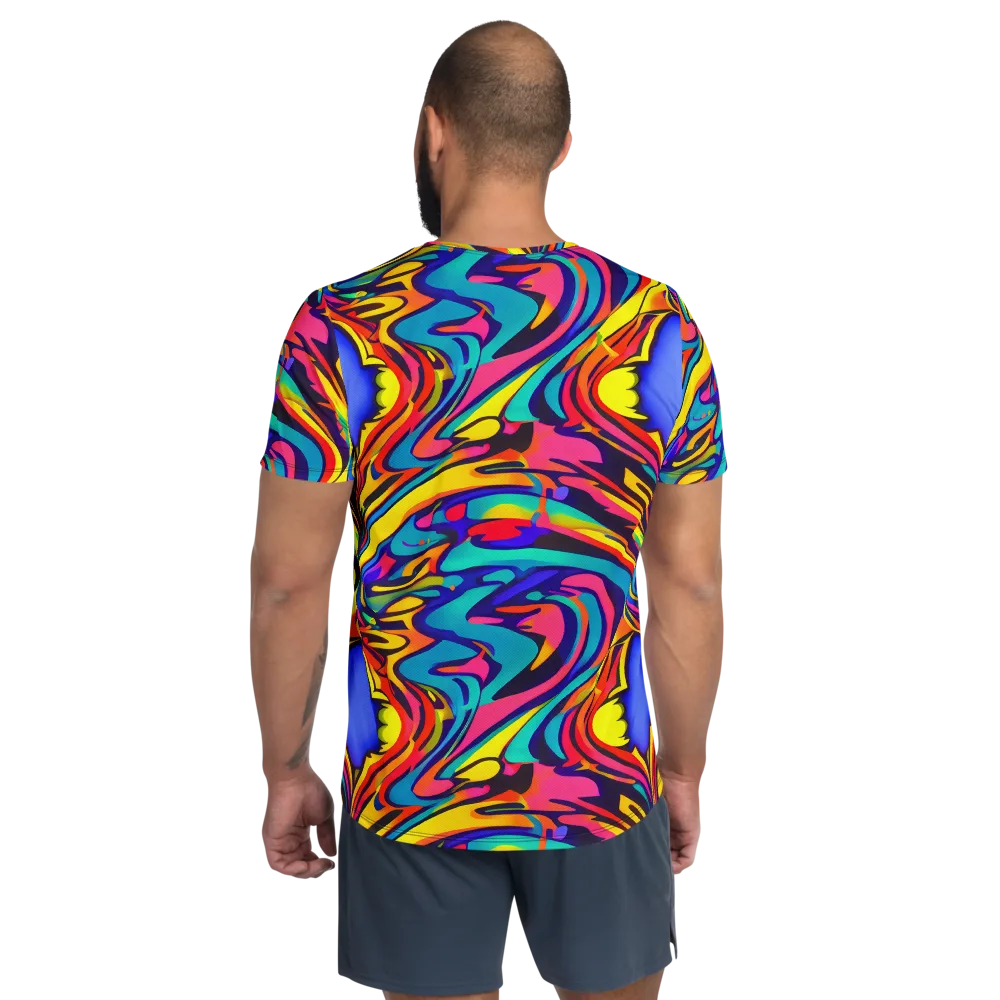 Electric Ecstasy on Men's Athletic T-Shirt — Back