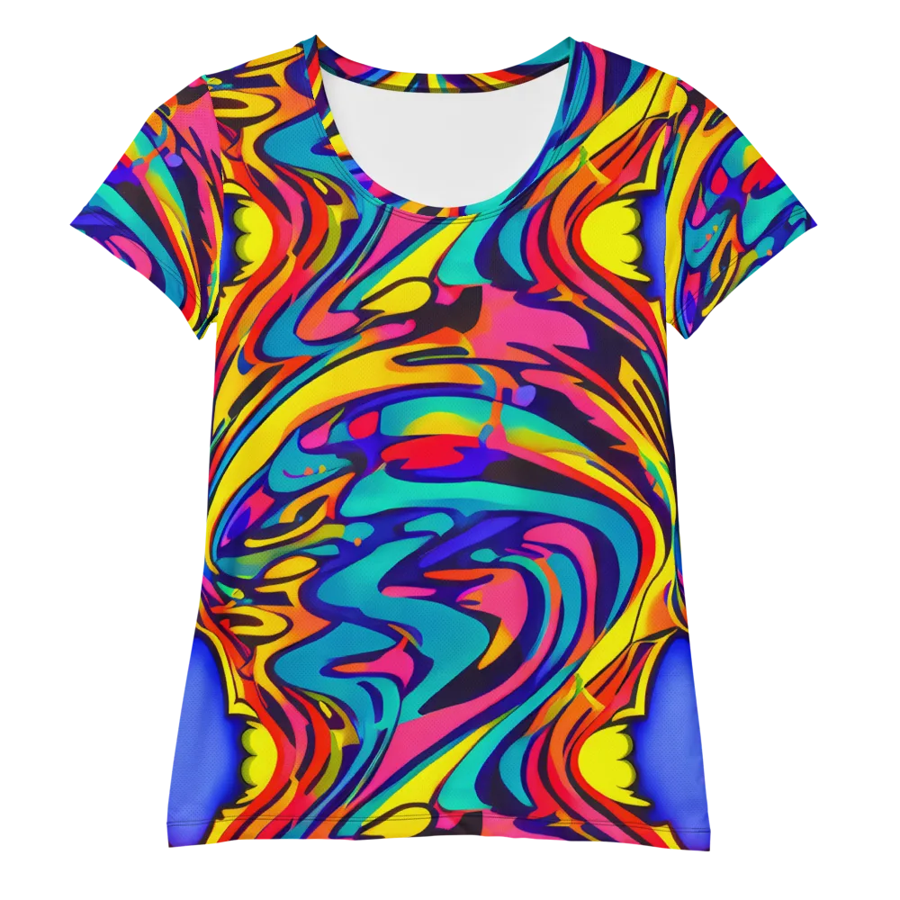 Electric Ecstasy on Women's Athletic T-Shirt — Front