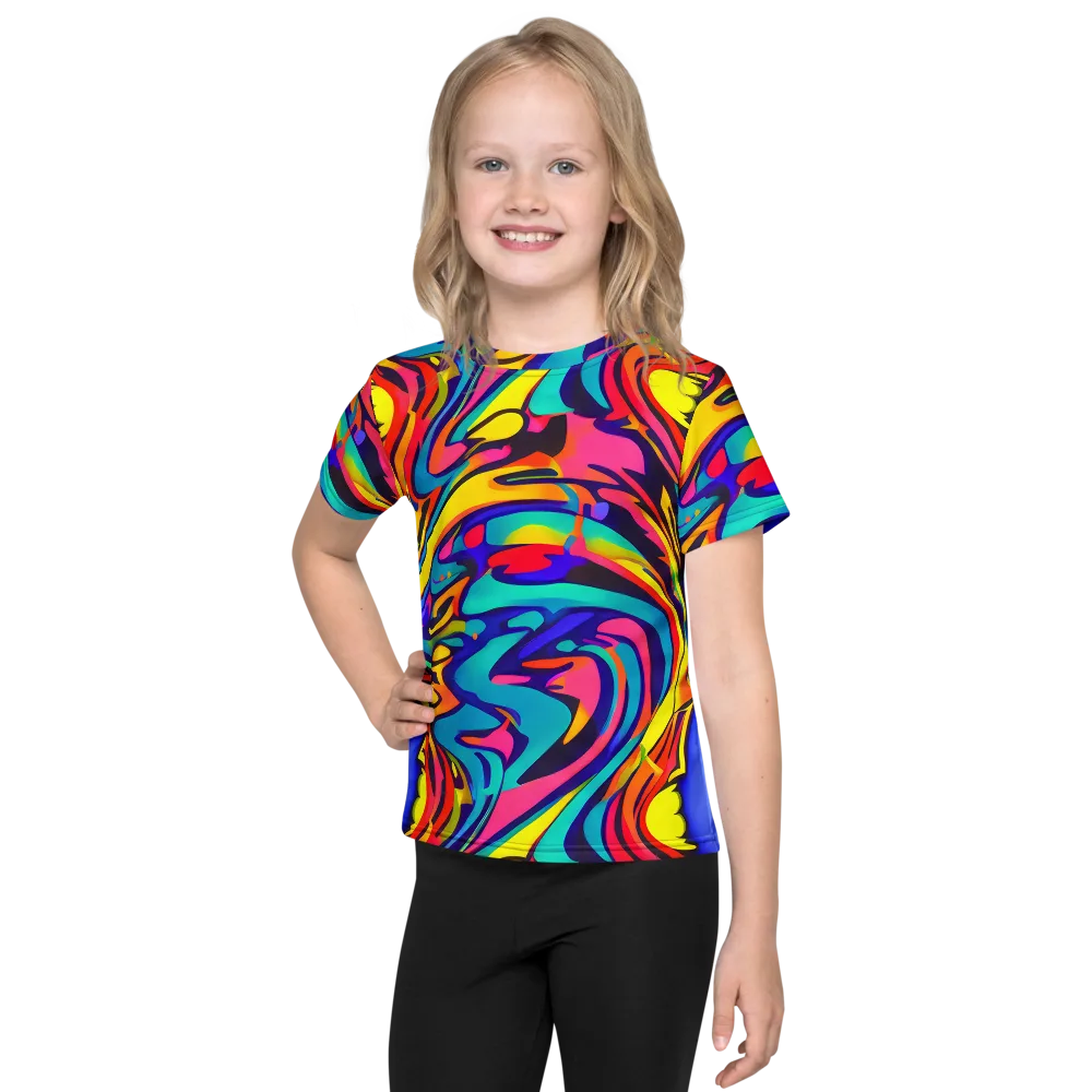Electric Ecstasy on Kids Crew Neck T-Shirt — Front