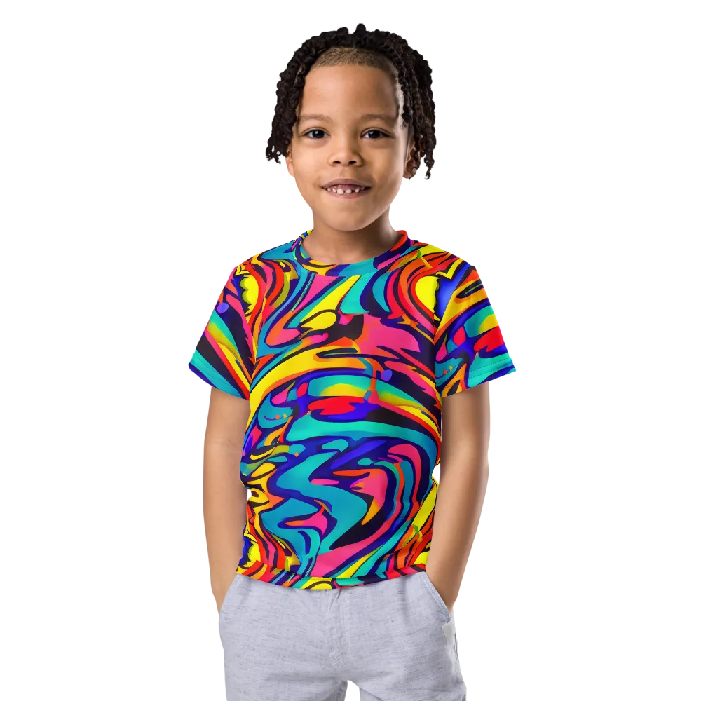 Electric Ecstasy on Kids Crew Neck T-Shirt — Front