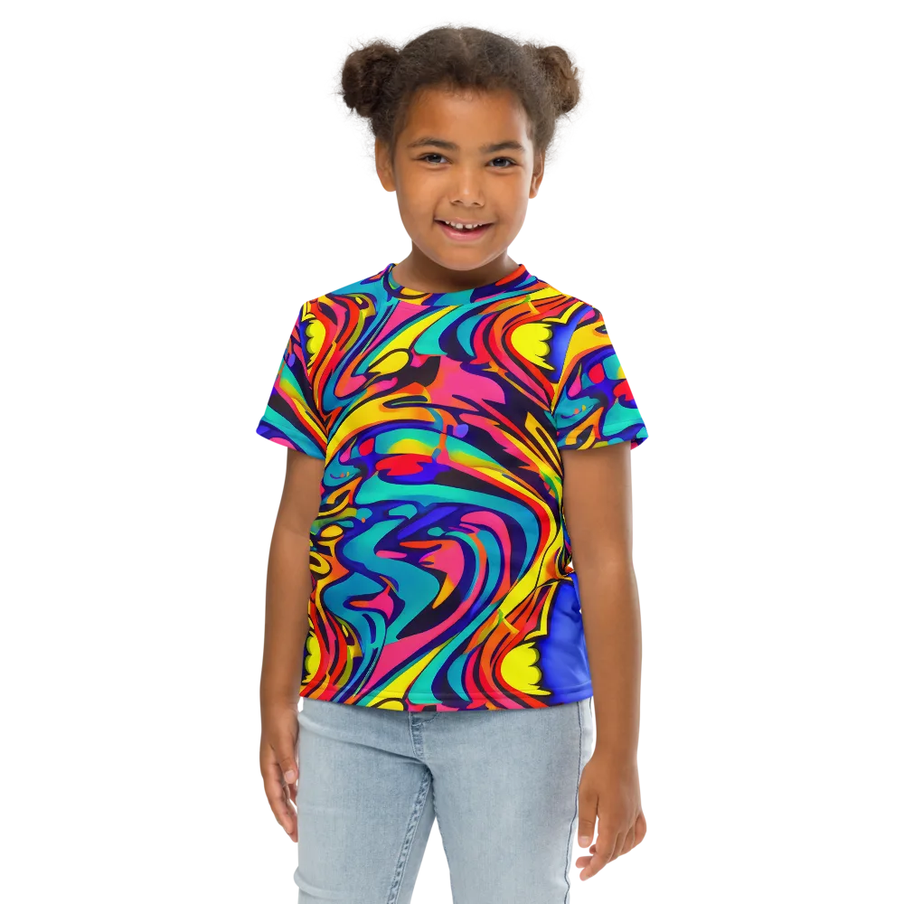 Electric Ecstasy on Kids Crew Neck T-Shirt — Front