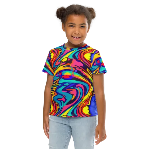 Electric Ecstasy on a Kids Crew Neck T-Shirt
