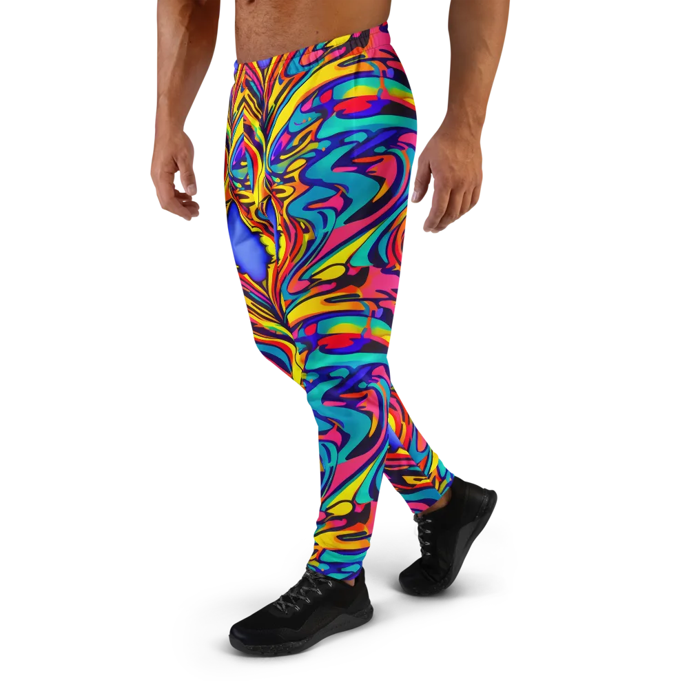 Electric Ecstasy on Men's Joggers — Left