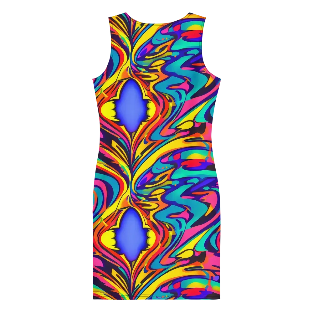Electric Ecstasy on Bodycon Dress — Back