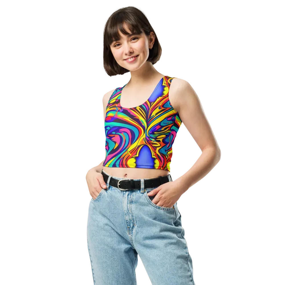 Electric Ecstasy on Crop Top — Front
