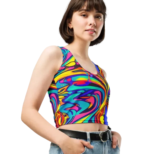 Electric Ecstasy on a Crop Top