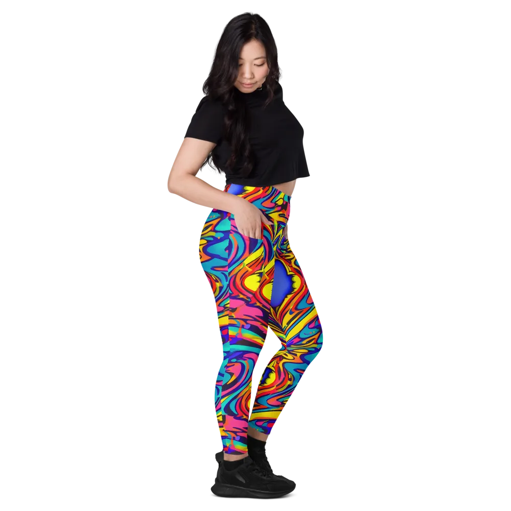 Electric Ecstasy on Leggings with Pockets — Right