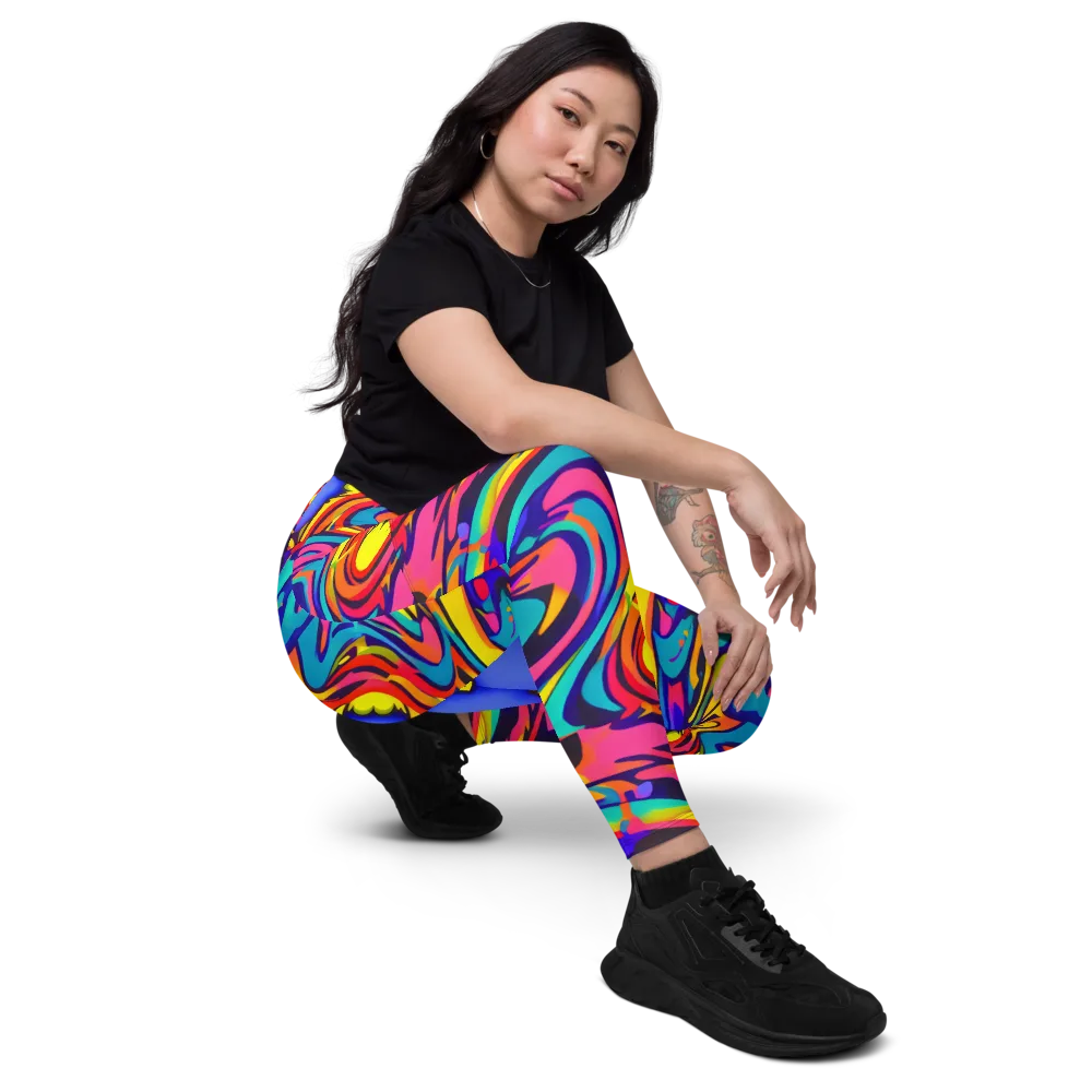 Electric Ecstasy on Leggings with Pockets — Right Front