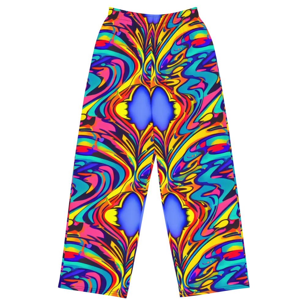 Electric Ecstasy on Wide-Leg Pants — Front