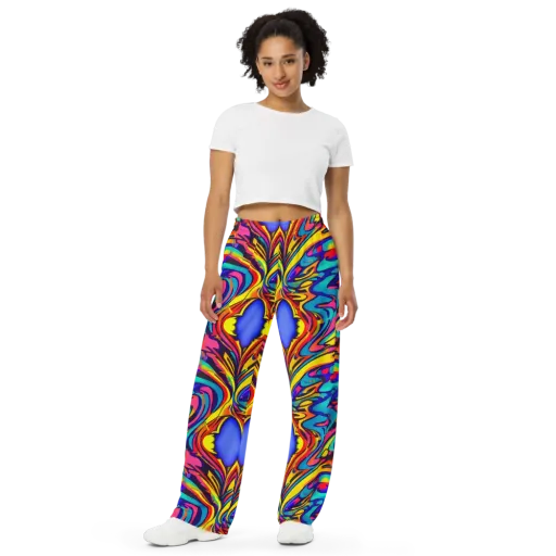 Electric Ecstasy on a Wide-Leg Pants
