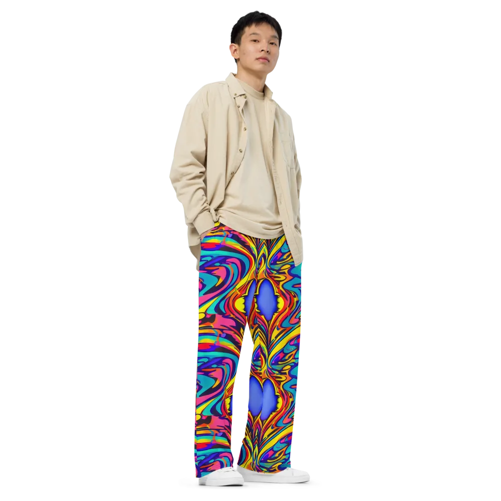 Electric Ecstasy on Wide-Leg Pants — Right Front