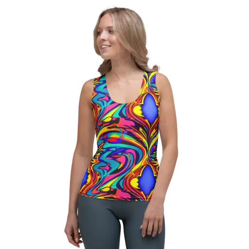 Electric Ecstasy on a Women's Tank Top