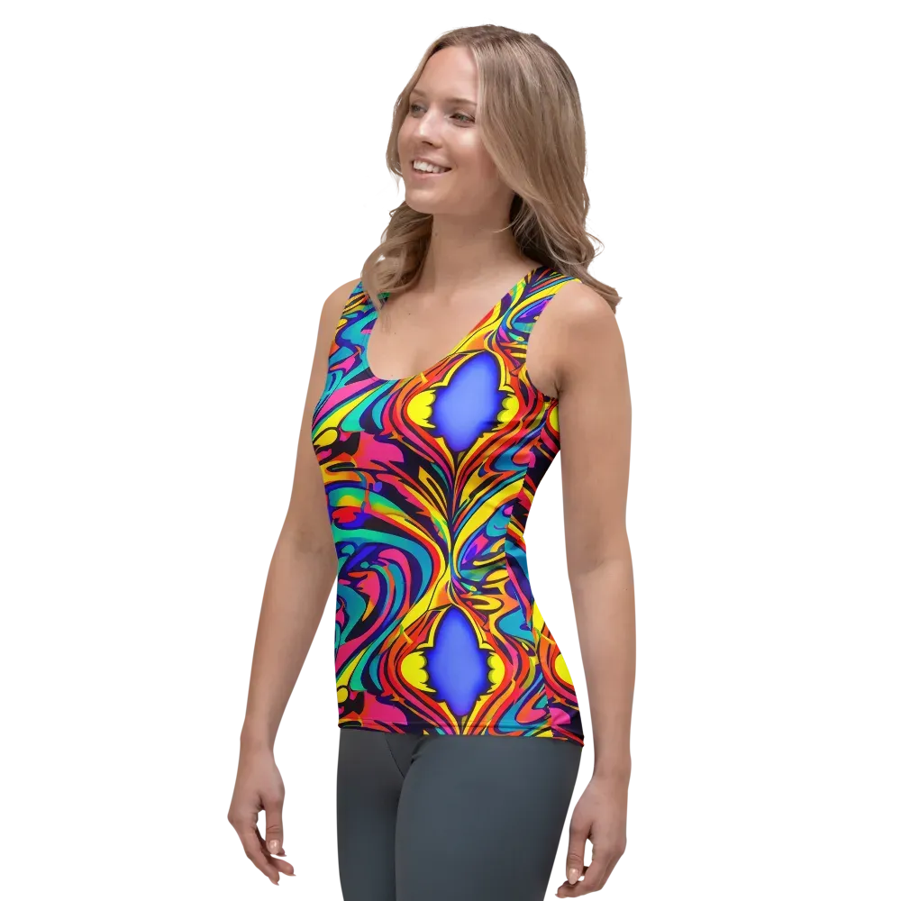 Electric Ecstasy on Women's Tank Top — Left Front