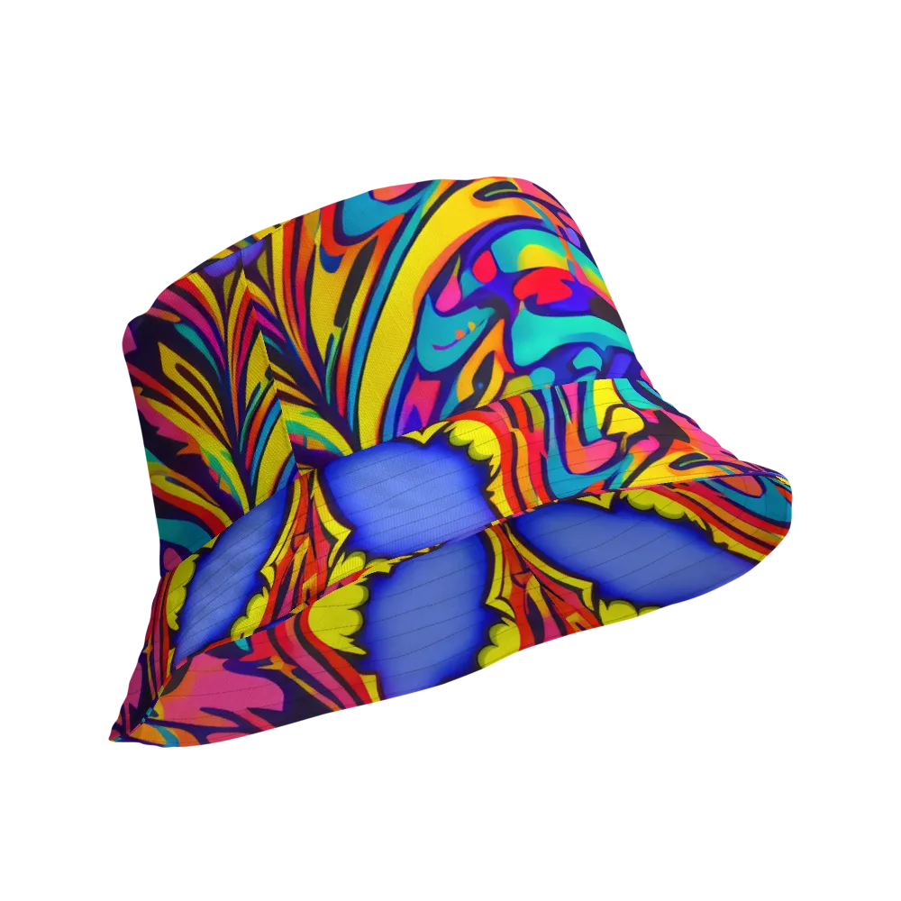 Electric Ecstasy on Reversible Bucket Hat — Product details Outside