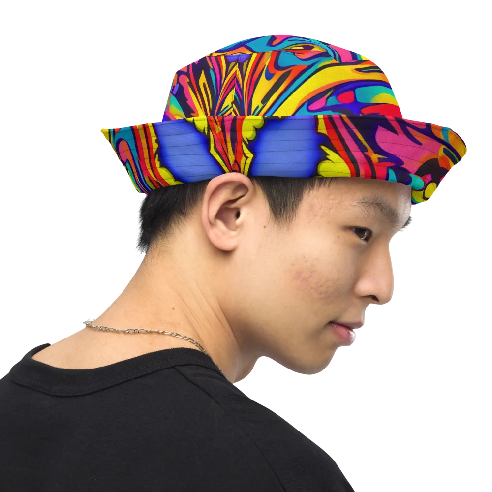 Electric Ecstasy on Reversible Bucket Hat — Right Outside