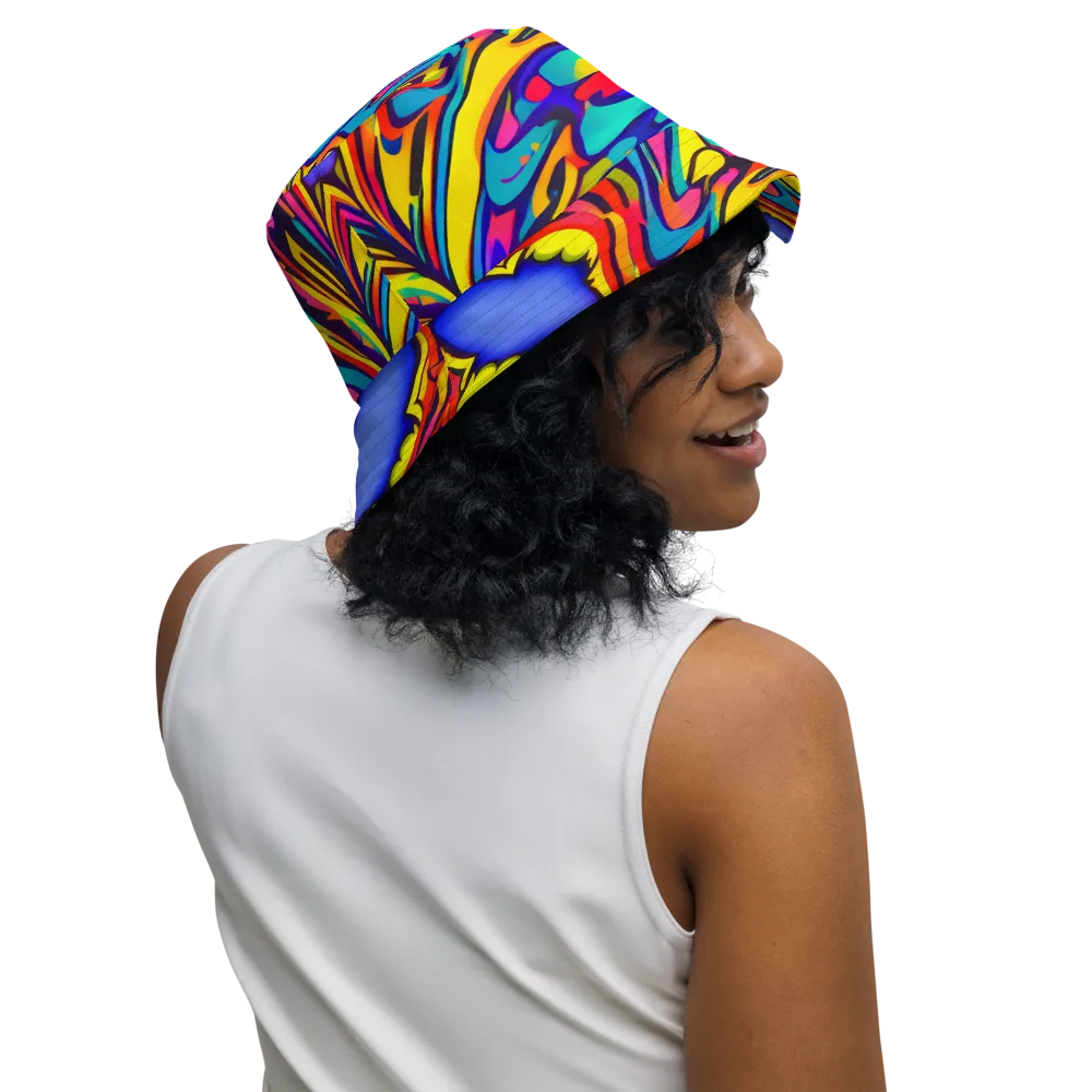 Electric Ecstasy on Reversible Bucket Hat — Right Outside
