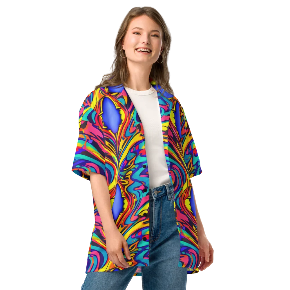 Electric Ecstasy on Button Shirt — Front