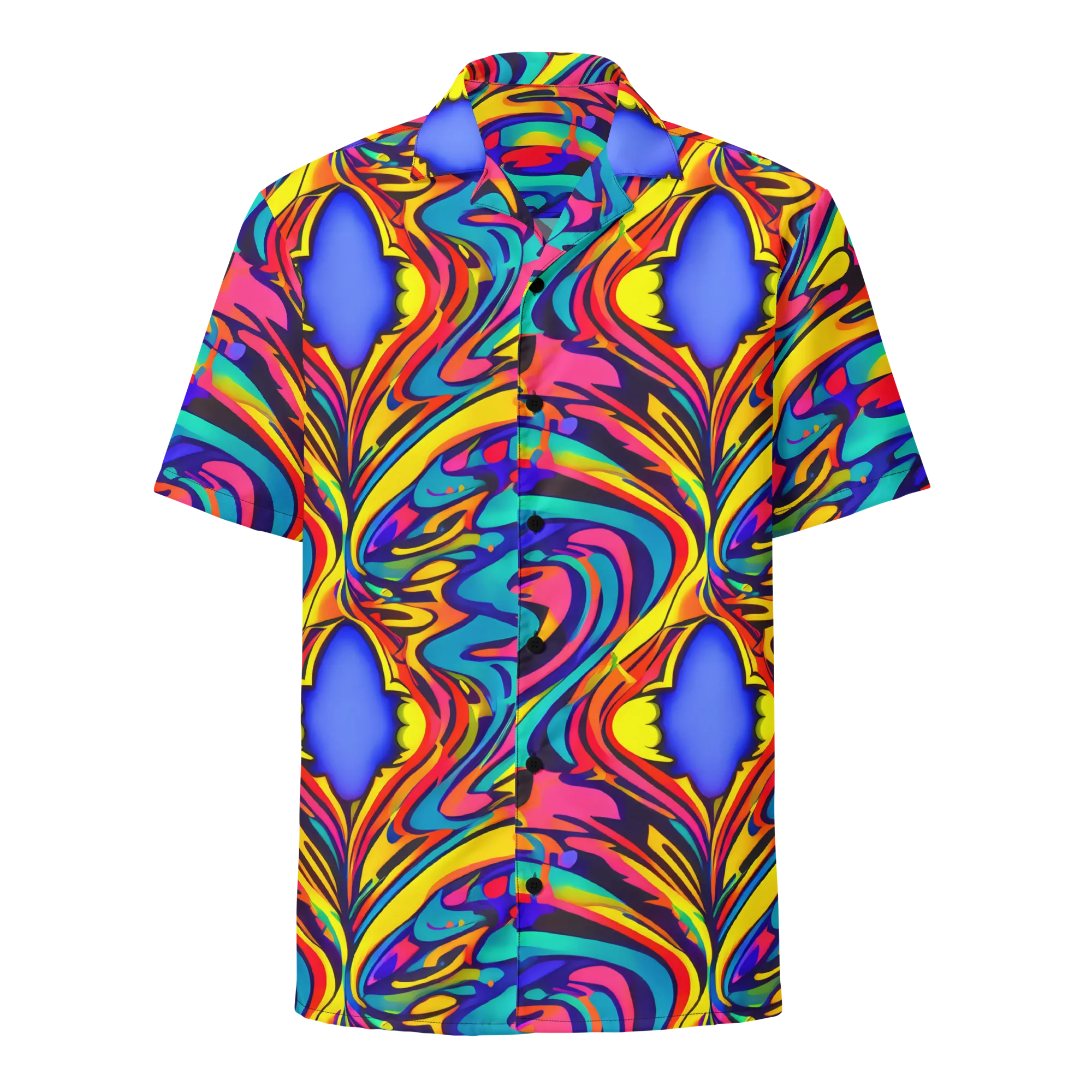 Electric Ecstasy on Button Shirt — Front